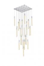Elegant 2066G36C - Weston 25 lights pendant in chrome