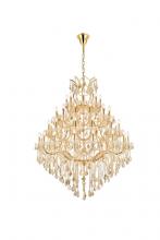 Elegant 2800G46G-GT/RC - Maria Theresa 49 light Gold Chandelier Golden Teak (Smoky) Royal Cut Crystal
