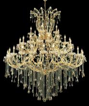 Elegant 2801G60G-GT/RC - Maria Theresa 49 Light Gold Chandelier Golden Teak (Smoky) Royal Cut Crystal