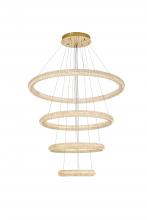 Elegant 3800G41SG - Bowen 42 inch LED chandelier in Satin Gold