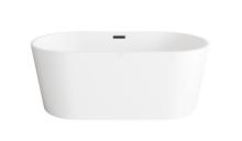 Elegant BT30159GW-MBK - Bathtub 59.1 x 29.5 x 23 GW with MBK drain kit