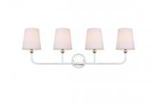 Elegant LD7322W36CH - Colson 4 light Chrome and Clear Bath Sconce