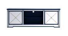Elegant MF60172BL - Modern 72 In. Mirrored Tv Stand in Blue