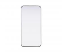 Elegant MR8A1836SIL - R Corner Mirror 18"x36"x2" Silver