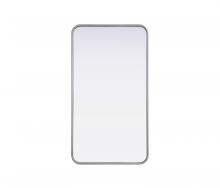 Elegant MR8A2036SIL - R Corner Mirror 20"x36"x2" Silver