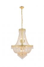 Elegant V1900D24G/RC - Century 12 light Gold Chandelier Clear Royal Cut Crystal