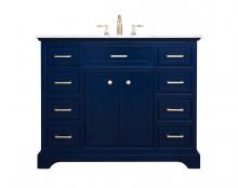 Elegant VF15042BL - 42 inch Single bathroom vanity in Blue