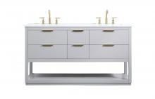 Elegant VF19260DGR - 60 inch Single bathroom vanity in grey