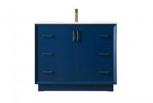 Elegant VF19642BL - Vanity Cabinet 6Dw 2Dr 42"W x 22"D x 35"H blue
