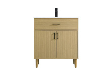 Elegant VF25030MHB - Vanity Cabinet 2Dr W30''xD19''xH34" Honey Brown