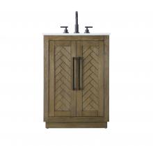 Elegant VF29024HO - Vanity Cabinet 2Dr W24"xD19"xH34" Hazel Oak