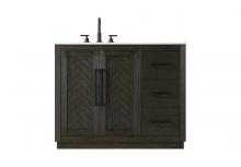 Elegant VF29042CO - Vanity Cabinet 2Dr 3Dw W42"xD21.5"xH34" Chocolate Oak