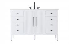 Elegant VF29654WH - 54 inch Single Bathroom Vanity in White