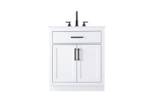 Elegant VF29730WH - Vanity Cabinet 2Dr1Dw 30"W x 22"D x 35''H White