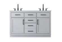 Elegant VF29754DGR - Vanity Cabinet 2Dr5Dw 54"W x 22"D x 35''H Grey