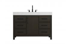 Elegant VF60648MMB - 48 inch Single Bathroom Vanity In Mocha Brown