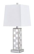 Elegant ML9304 - Sparkle Collection 1-light Silver Finish Table Lamp