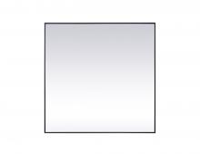 Elegant MR44848BK - Metal Frame Square Mirror 48 inch in Black