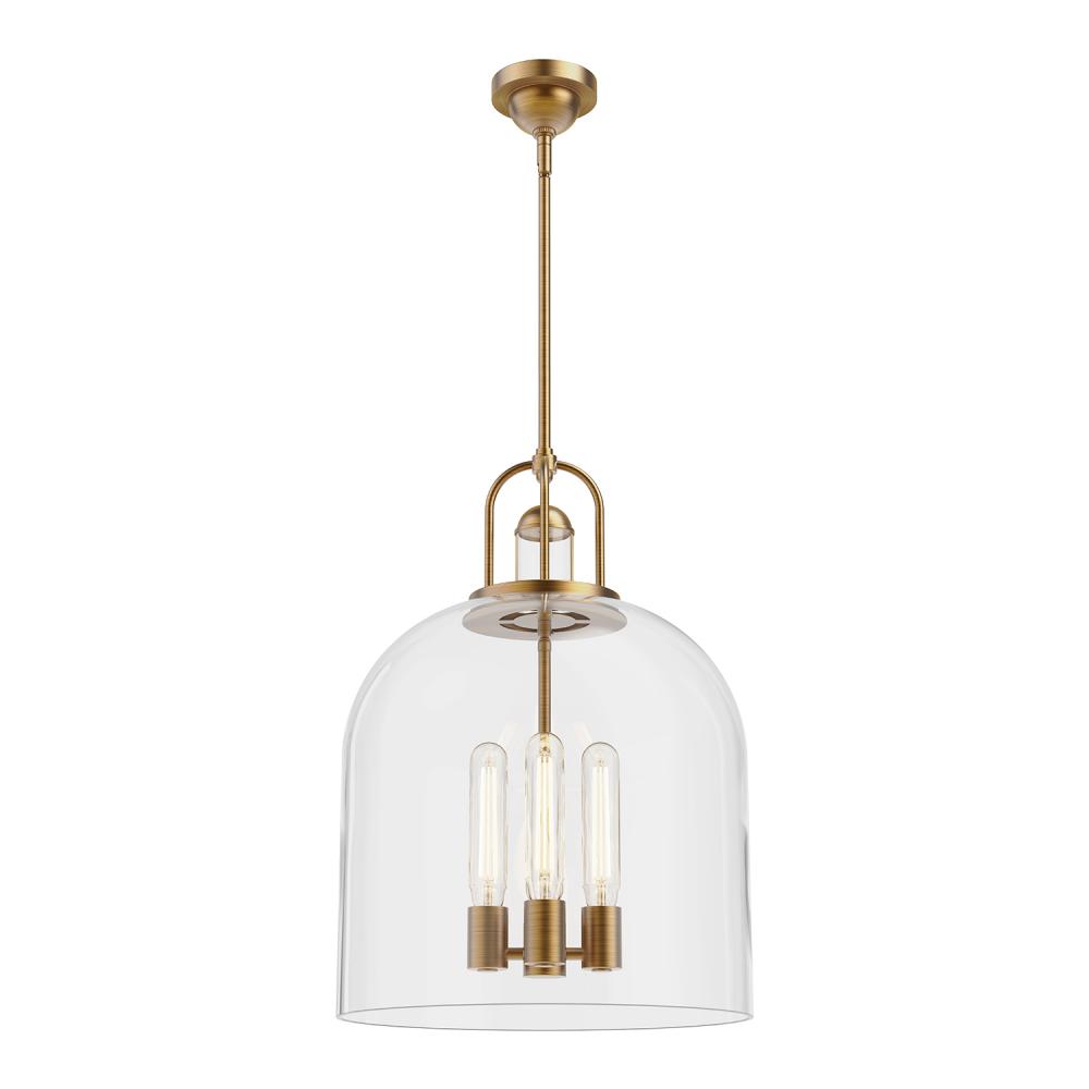 Lancaster 16-in Aged Gold 4 Lights Pendant