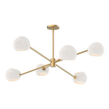 Alora Lighting CH548637BGOP - Willow 37-in Brushed Gold/Opal Matte Glass 6 Lights Chandeliers