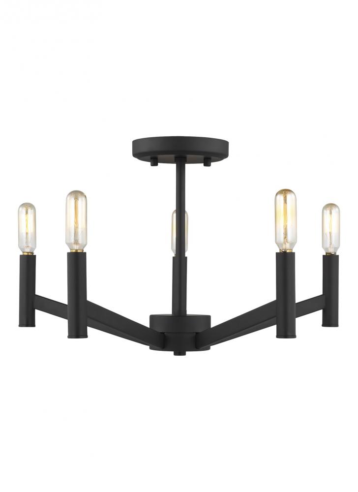 Vector Five Light Semi-Flush Mount