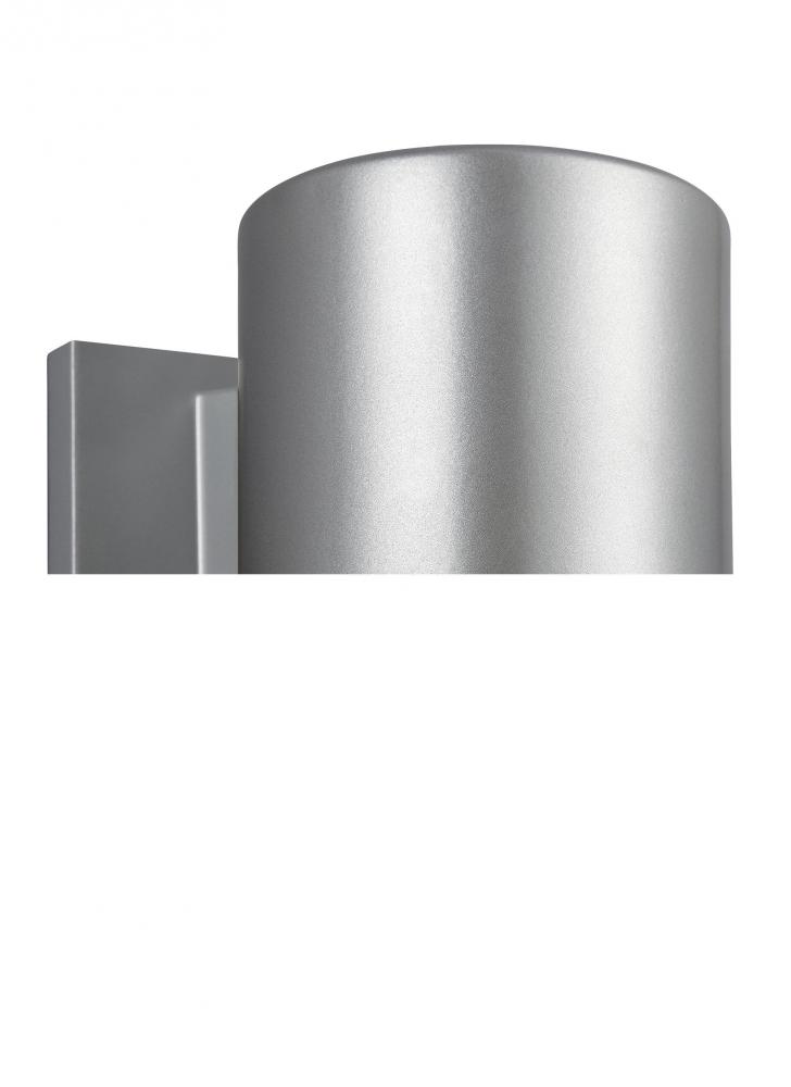 Outdoor Cylinders transitional 1-light LED outdoor exterior small wall lantern sconce in painted bru