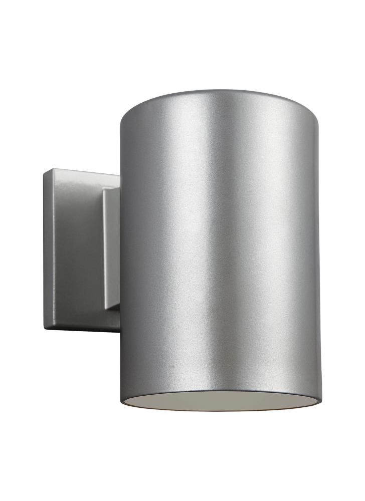 Outdoor Cylinders transitional 1-light LED outdoor exterior small wall lantern sconce in painted bru