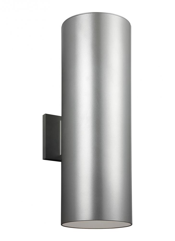 Outdoor Cylinders transitional 2-light integrated LED outdoor exterior large integrated LED wall lan