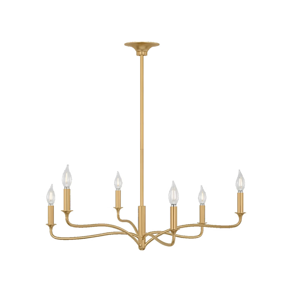 CHATSWORTH 32 6L CHANDELIER GD