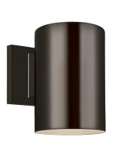 Visual Comfort & Co. Studio Collection 8313801EN3-10 - Outdoor Cylinders transitional 1-light LED outdoor exterior small wall lantern sconce in bronze fini