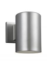 Visual Comfort & Co. Studio Collection 8313897S-753 - Outdoor Cylinders transitional 1-light LED outdoor exterior small wall lantern sconce in painted bru