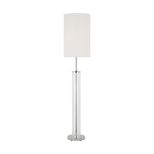 Generation Lighting - Designer Collection ET1481PN1 - Leigh transitional 1-light LED medium floor lamp in polished nickel silver finish with whi
