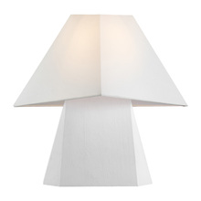 Generation Lighting - Designer Collection KT1361MWT1 - Herrero modern 1-light LED medium table lamp in matte white finish with white linen fabric