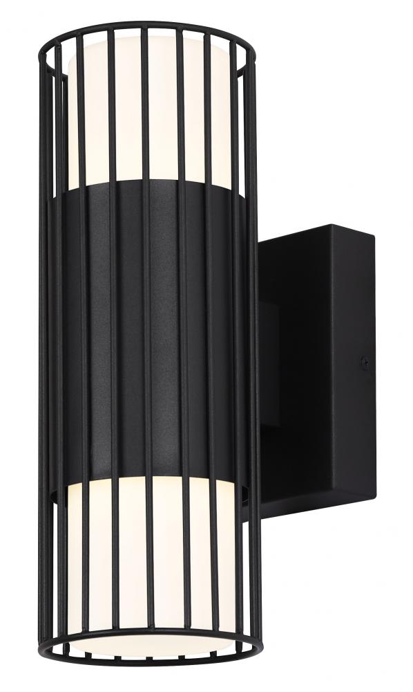 JAVON LED Integrated Outdoor Lantern Light, Black Finish