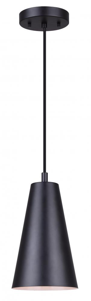 ORLI, IPL1056A01BK, 1 Lt Cord Pendant, 60W Type A, 6.25" W x 12.25 - 60.25" H