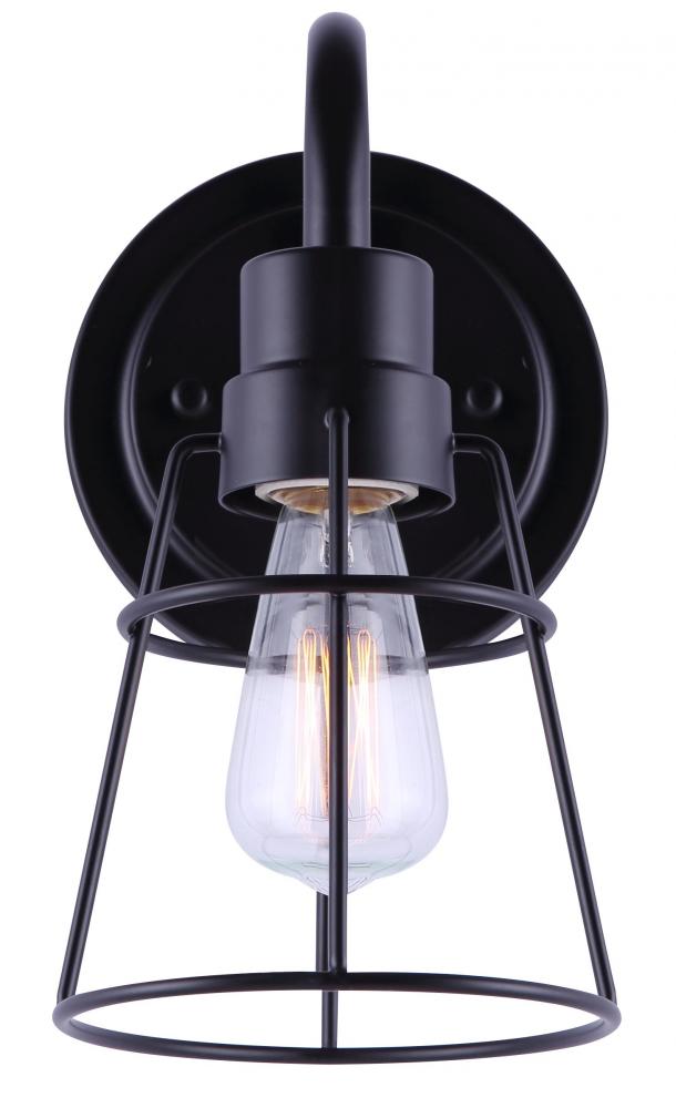 Dree 1 Light Vanity, Black Finish