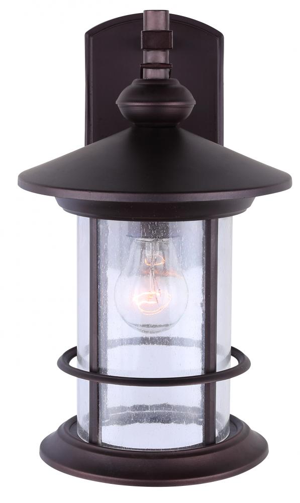 Treehouse, Spec. IOL141 ORB, 1 Bulb Outdoor Downlight, Seeded Glass, 100W Type A