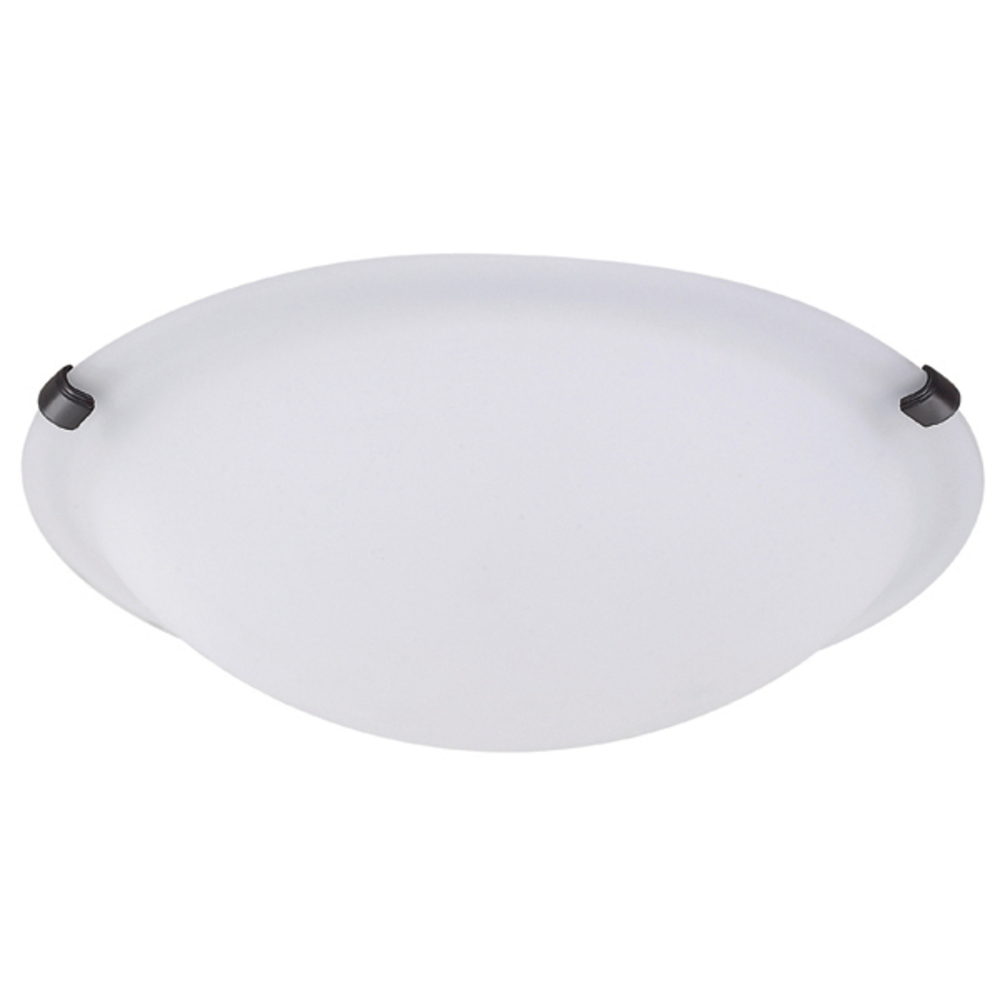IFM1612 ORB-O -G-, 2 bBulb, 12 IN Clip Flush Mount, Flat Opal Glass, 60W Type A, 12 IN W x 4.5 IN H