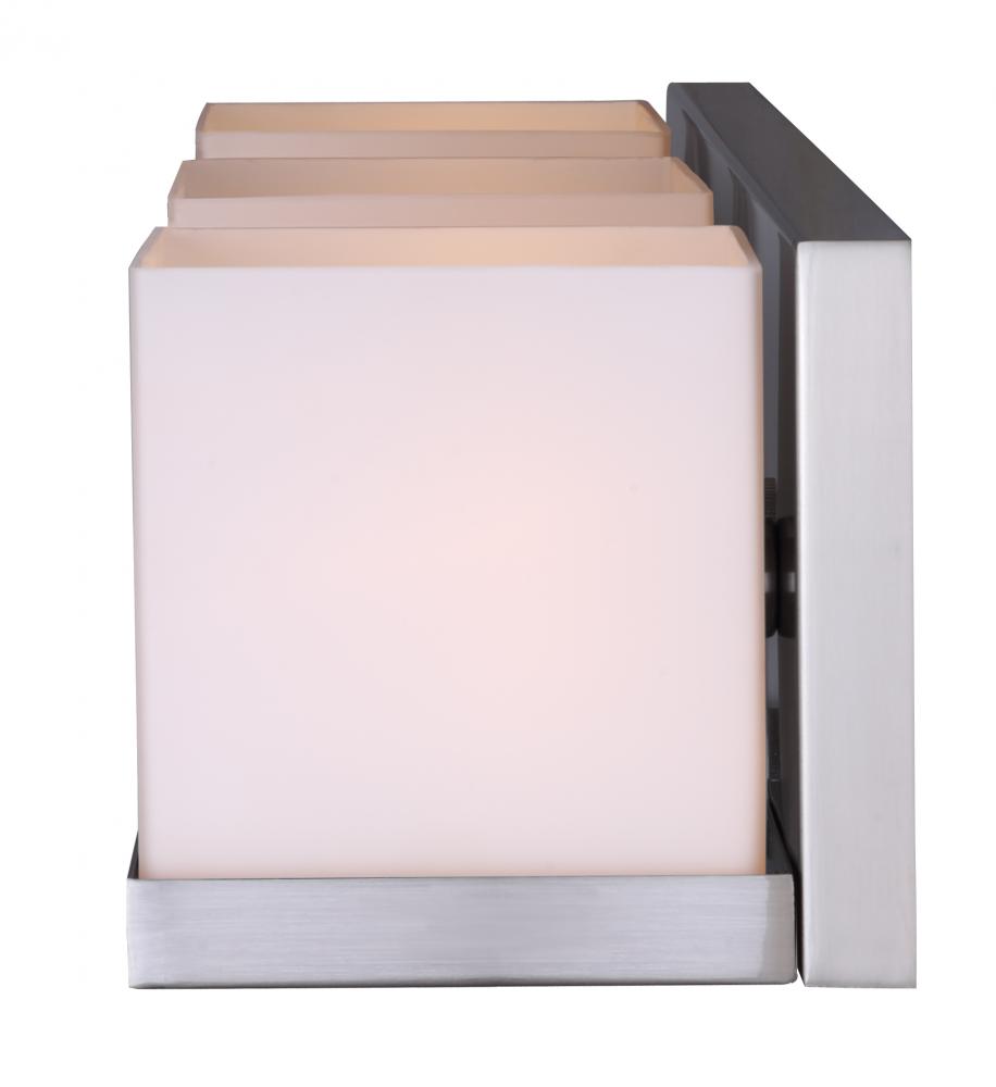 Denmark, IVL584A03BN9, 3 Lt Vanity, Flat Opal Glass, 60W Type G9, Easy Connect Included