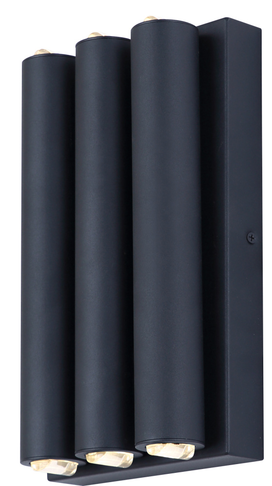 Noctra LED Outdoor Wall Light, Black Finish Up/Down Light