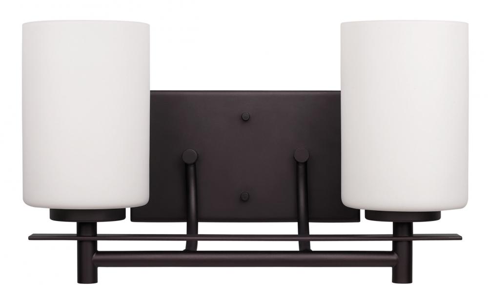 Carlton 2 Light Vanity, Bronze Finish