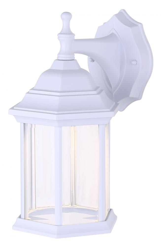 Dane 1 Light Outdoor Lantern, White Finish