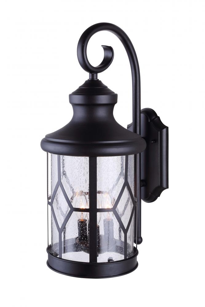 Outdoor 1 Light Outdoor Lantern, Black Finish