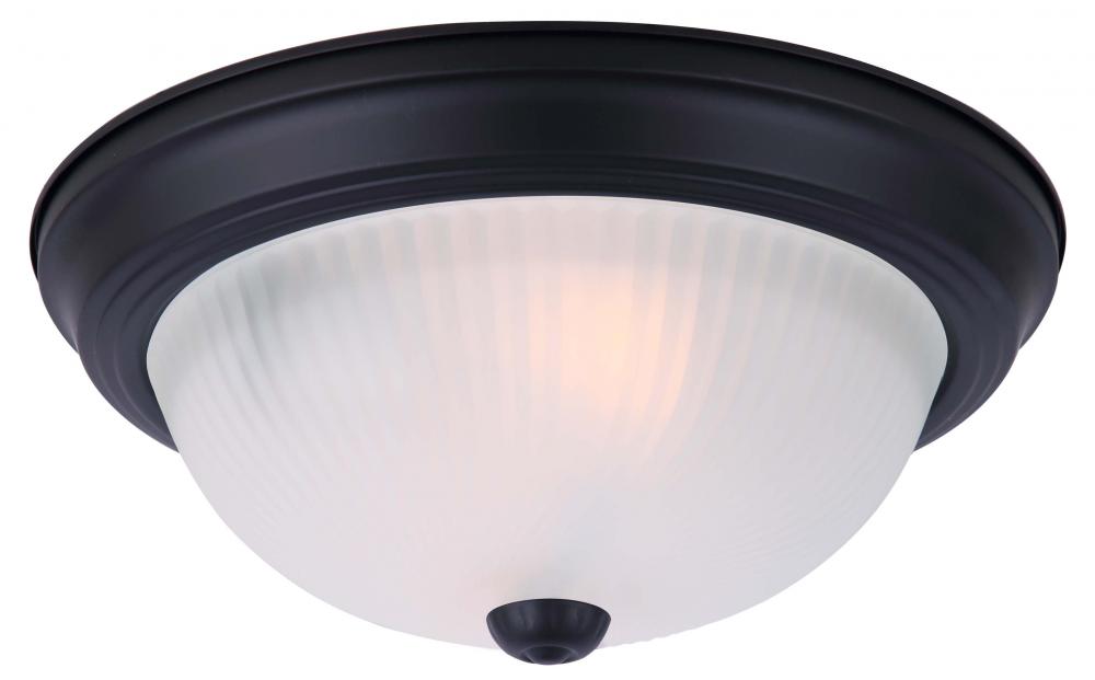 IFM213MBK-RGF, 2 Light Flush Mount, Black Finish