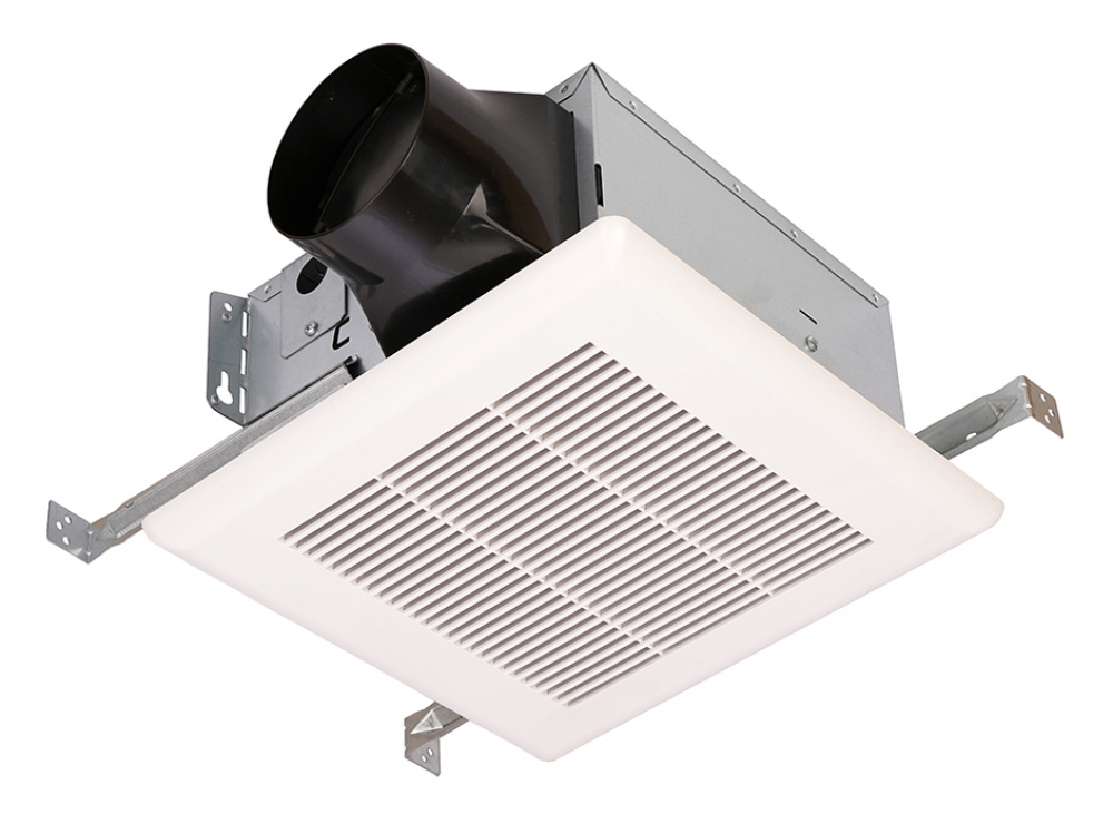 Ultra Quiet 2-Speed Ceiling Exhaust Fan, Selectable 50/80/100 CFM, EC Motor, Continuous Low Mode