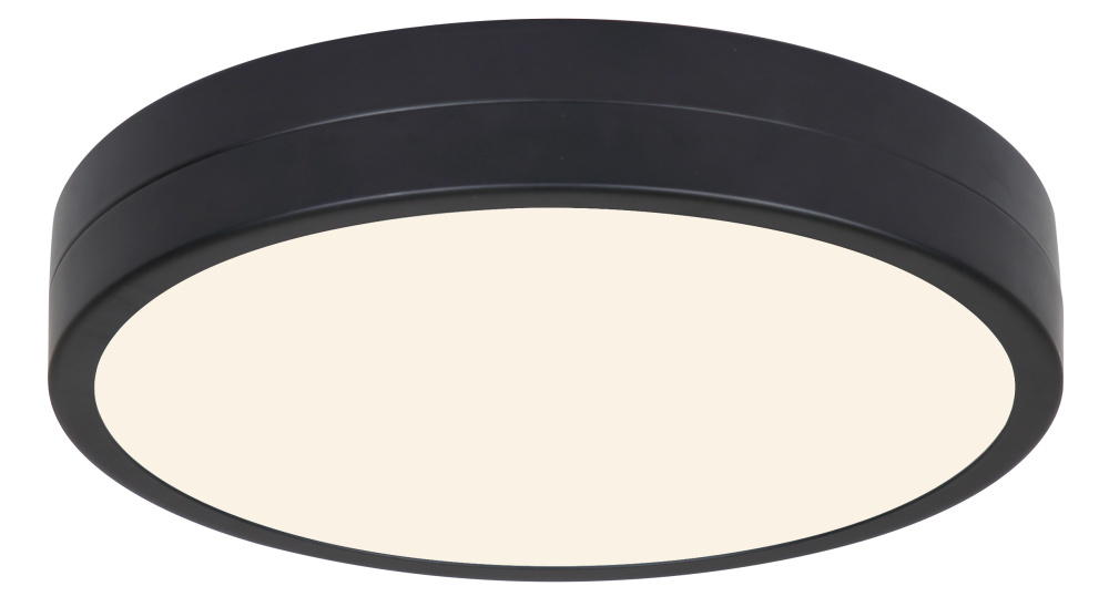 BRIAR LED Flush Mount 12-Inch Matte Black Finish with 5CCT