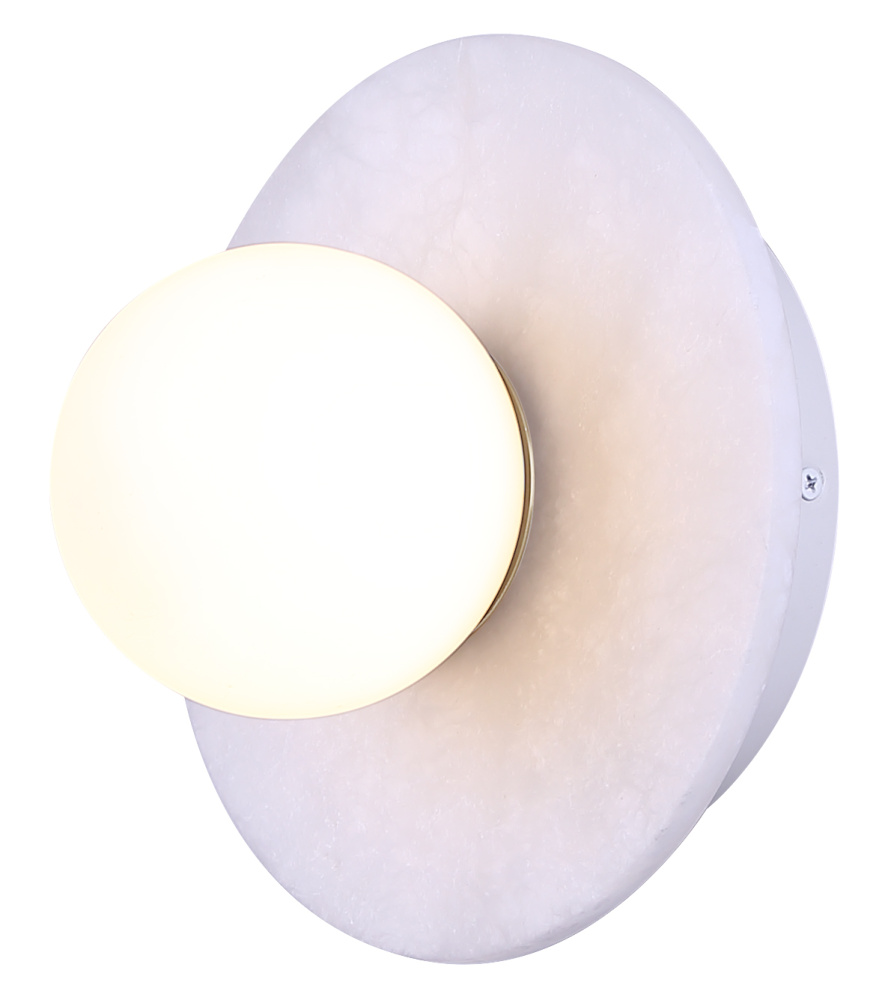 FENN 1 Light Modern LED Wall Light, Gold and Marble Finish 3000K Dimmable
