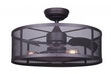 Canarm CF24ARP3ORB - CFan 24 IN, ARRIS ORB, 3 Blades ORB, Downrod Mount, 3 x LST45-4 Bulb Included, Remote Included