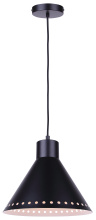 Canarm IPL1237A01BK - ALBIE Matte Black Modern 1 Lt Corded Pendant