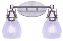 Canarm IVL705A02BN - Carson 2 Light Vanity, Nickel Finish